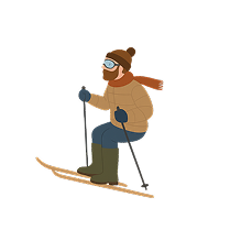 Christmas Skier Decoration 1