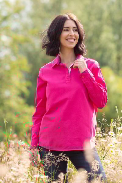 Chemise de pont unie pour femme - Kirby - Bonbon