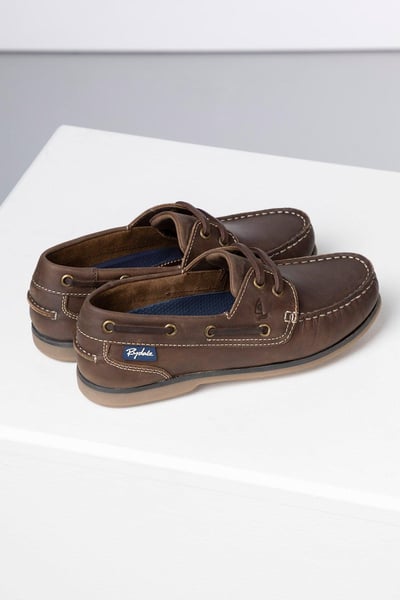 Ladies Leather Deck Shoes - Cayton III - Waxy Brown