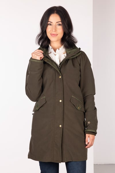 Ladies 3/4 Length Coat – Danby - Olive