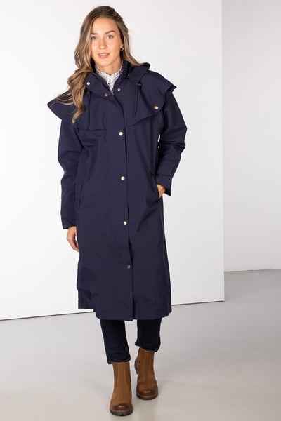 Ladies Full Length Coat - Bramham - Dark Navy