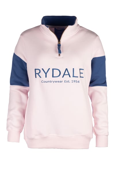 Ladies Rydale Sweatshirt - Byland - Rydale Pale Pink/Mid Blue