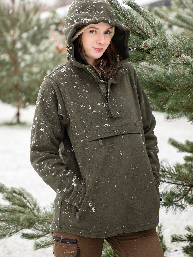 Hooded Fleece Smock