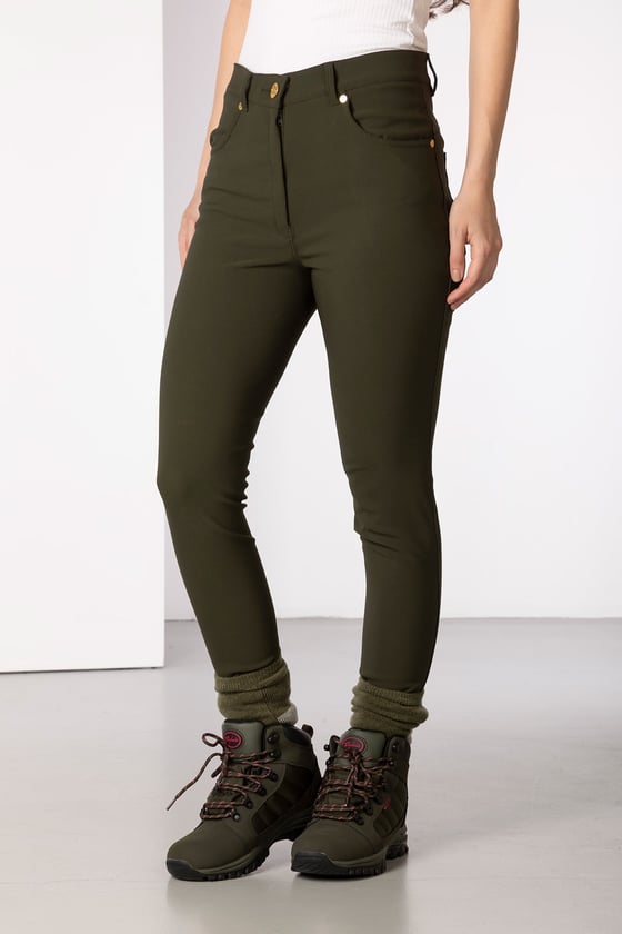 Khaki ladies trousers online