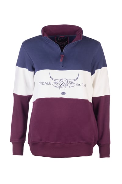 Damen Sweatshirt - Byland - Kuhbeere/Weiß/Denim