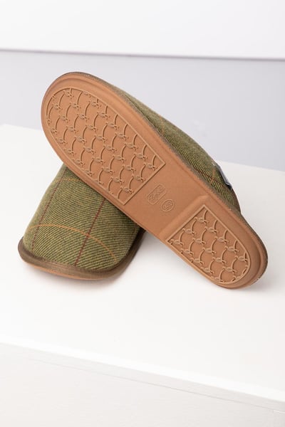 Chaussons en tweed pour hommes - Skipsea - lande