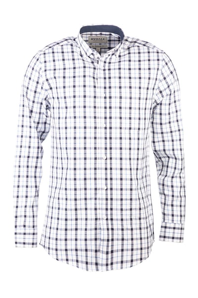 Men's Button Down Country Shirt - Haworth Dark Navy/Blue