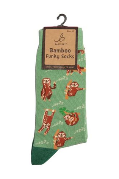 Damen Bambus Funky Socken - Faultier