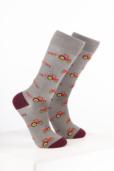 Men’s Bamboo Rich Farm Ankle Socks - Ploughing Grey