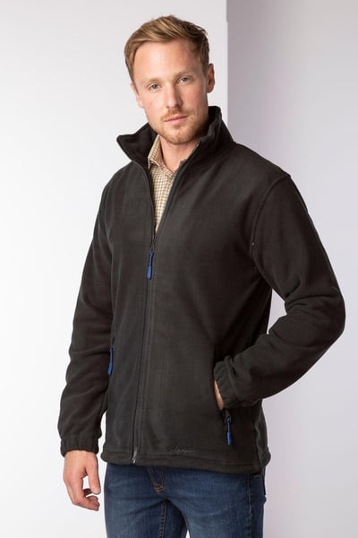 Men's Full Zip Fleece Jacket - Flaxton III - Iron