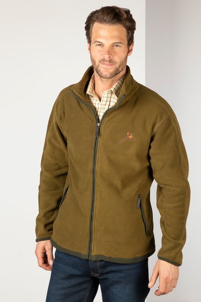 Men's Full Zip Fleece Jacket - Gransmoor - Light Khaki