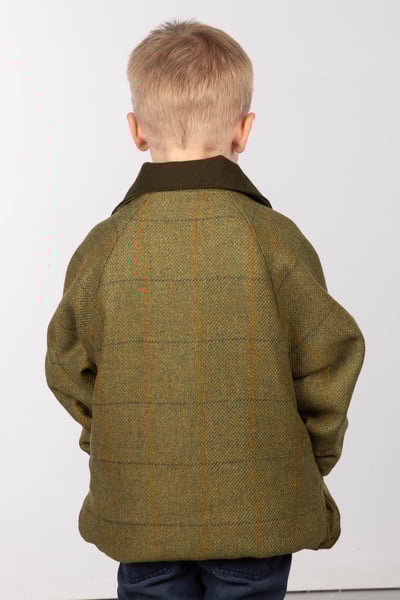 Toddler Fleece Lined Tweed Jacket – Derby - Mid Check