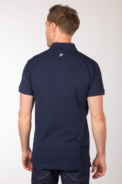 Men's Polo Shirt - Byland - Rydale Navy/White/Wine