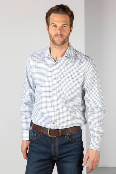 Men's Tattersall Shirt - Tattersall Blue