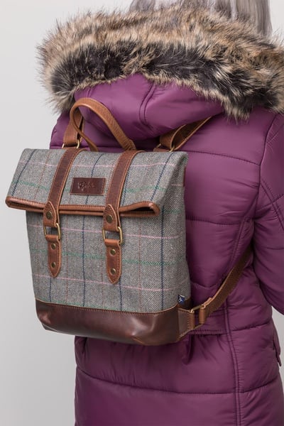 Ladies Tweed Backpack - Annabel - Kate Tweed