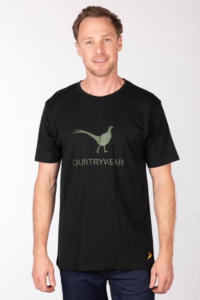 Men's Pheasant T-Shirt - Fordon - Black