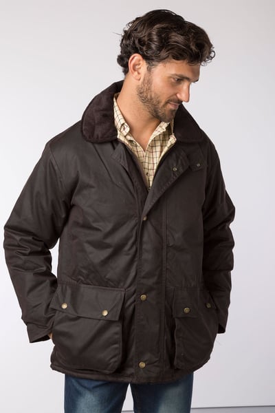 Veste Wax Rembourrée Homme - Stamford - Marron