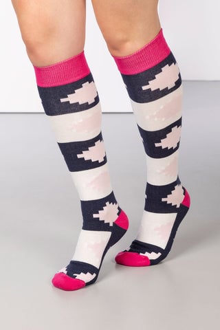 Ladies Polo Design Knee High Socks