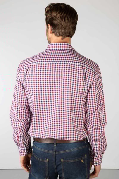 Men's Checked Shirts - Richmond - Richmond Red/Navy
