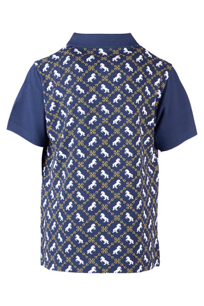Junior Equestrian Sash Polo Shirt - Muston - Gold Snaffle