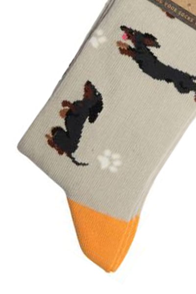 Ladies Bamboo Funky Socks - Sausage Dogs
