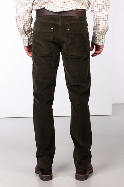 Men's Straight Leg Corduroy Trousers - Rupert - Khaki