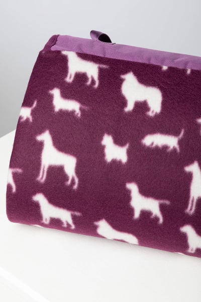 Patterned Picnic Rug - Multi Dog Berry