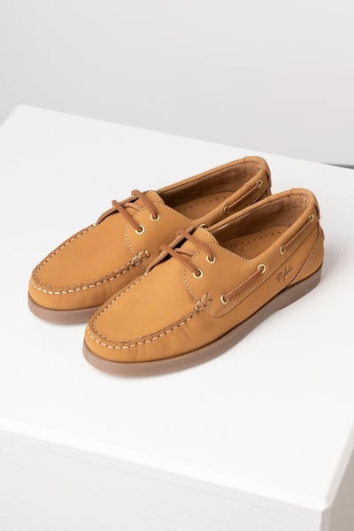 Ladies Reighton Leather Deck Shoes - Tan