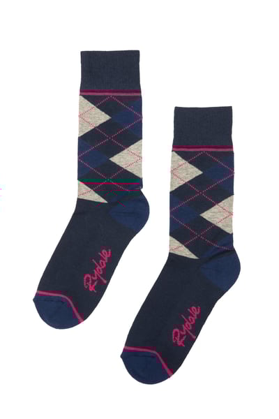 Ladies Argyle Ankle Socks - Denim