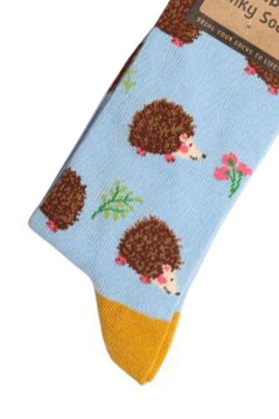 Ladies Bamboo Funky Socks - Woodland Hedgehog