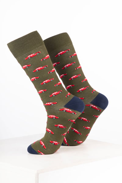 Herren-Auto-Knöchelsocken - Sportwagen Marineblau