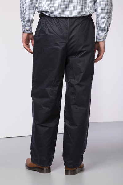 Waterproof Wax Cotton Overtrousers - Navy