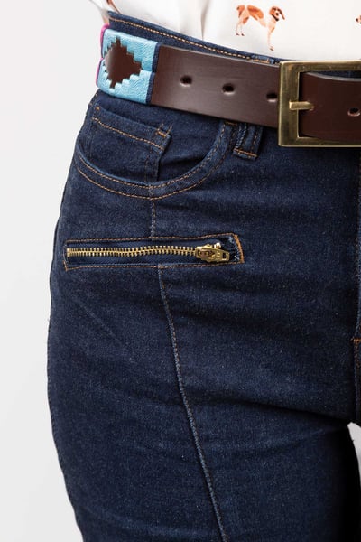 Ladies Biker Jeans - Ella - Dark Denim