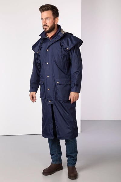 Men's Full Length Riding Coat - Brompton III - Navy