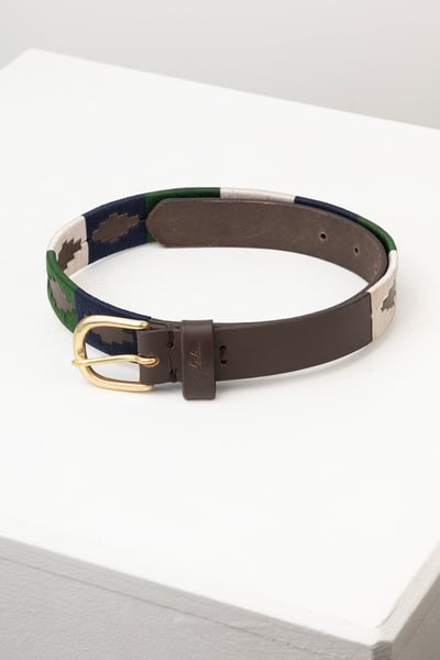 Junior Polo Belts - Askwith - Navy/White/Olive