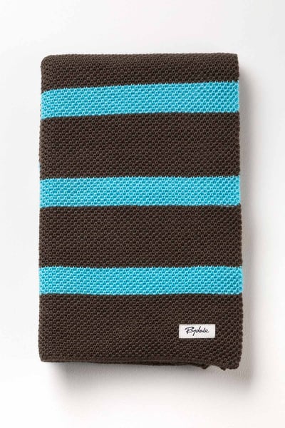 Ladies Striped Knit Scarf - Rosie - Bark