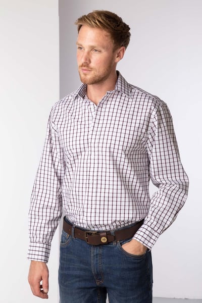 Men's Oscar II Checked Shirt - Red