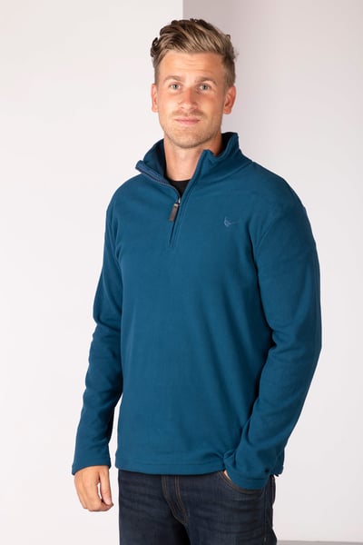Herren-Overhead-Fleece - Kelk - Blaugrün