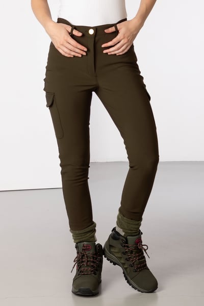 Damen Wanderhose mit Tasche - Aike - Militärgrün