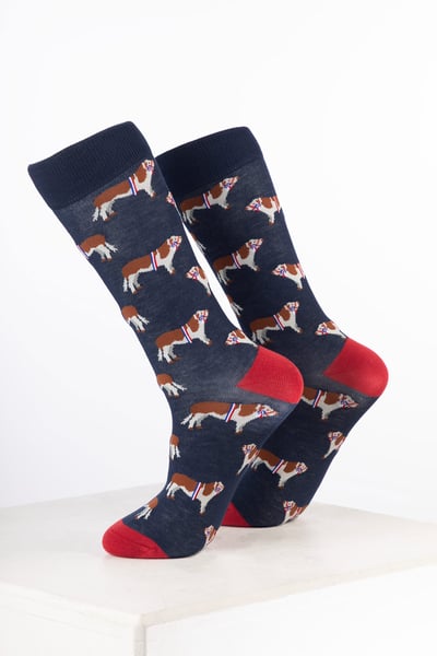 Women’s Bamboo Rich Farm Ankle Socks - Champion Heifer Navy