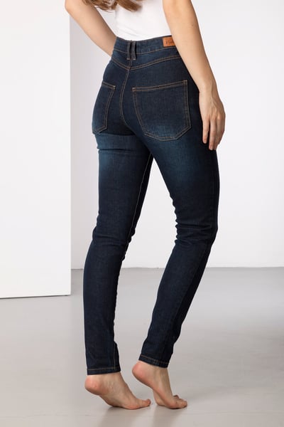 Damen-Jeans mit geradem Bein – Ella - Dunkler Jeansstoff