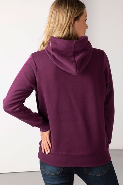Ladies Horse Head Overhead Hoody - Damson