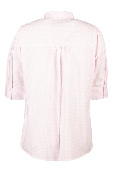 Ladies Short Sleeved Shirt - Ivy - Pink Gingham