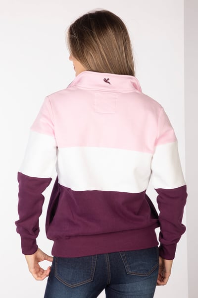 Ladies Sweatshirt - Byland - Cow Sorbet/White/Berry