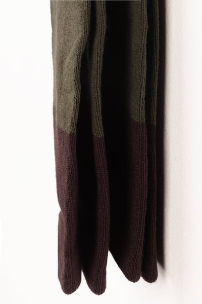 Hohe Stiefelsocken für Damen – Helmsley - Dunkles Oliv