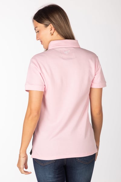 Damen Poloshirt - Byland - Kuh Sorbet/Weiß/Oliv