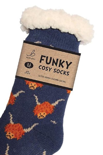 Funky Sherpa Socks - Highland Cows
