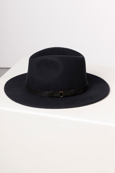 Ladies Wool Felt Hat - Danby - Navy