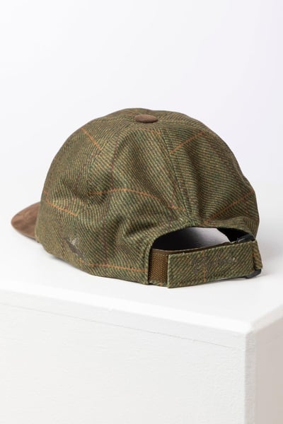 Men's Tweed Print Baseball Cap With Nubuck Peak - Danby - Heathland