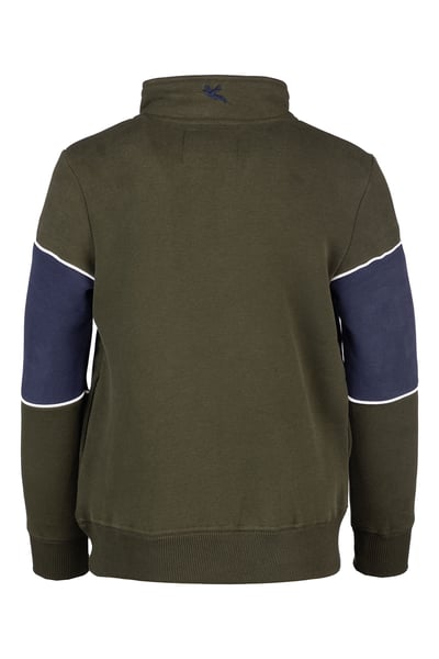 Boys Quarter Zip Sweatshirt - Byland - Tractor Olive